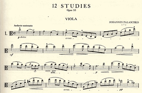 Palaschko: Twelve Studies Op.55 (viola)
