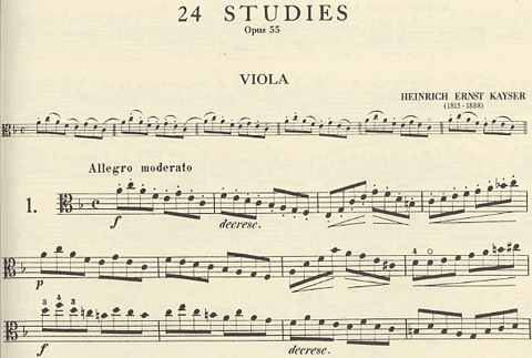 Kayser, H.E.: 24 Studies, Op.55 (viola)
