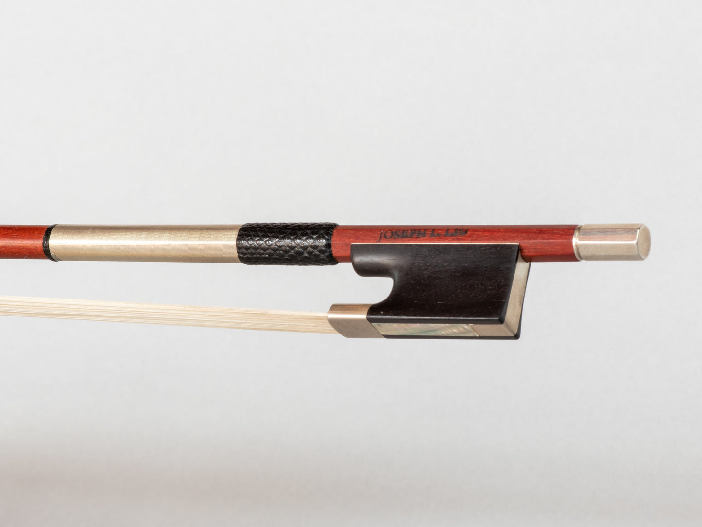 JOSEPH L. LIU silver Tubbs model violin bow, Kansas City, USA, 63.0g