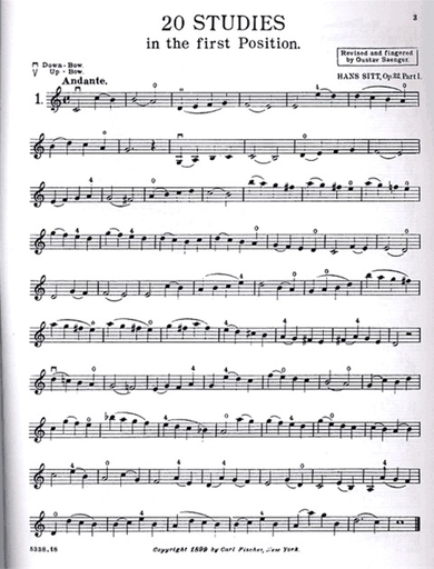 Sitt, Hans (Saenger): Studies for Violin Op.32 Bk.1