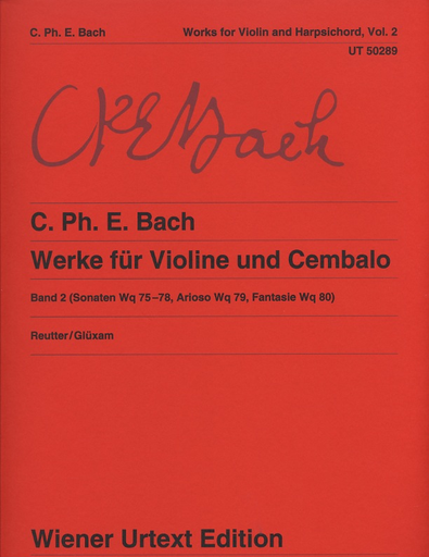 Bach, C.Ph.E.: Works for Violin and Harpsichord, Vol. 2 urtext (violin, and harpsichord)