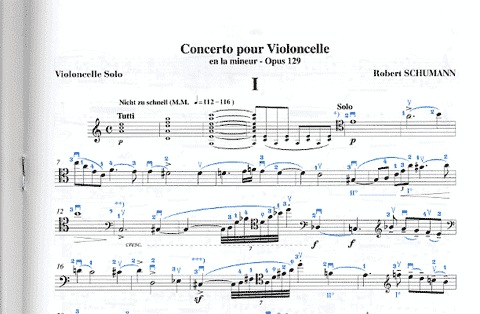 Schumann, Robert (Navarra): Concerto in A major (cello & piano or CD)