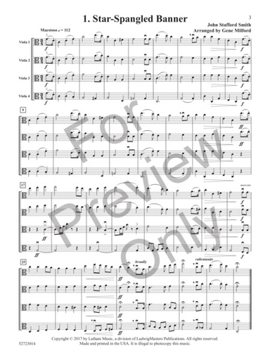 Milford, G: Patriot's Dream (4 violas) Latham.