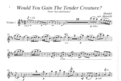 Handel, G.F. (Martelli): Would You Gain the Tender Creature (string quartet)
