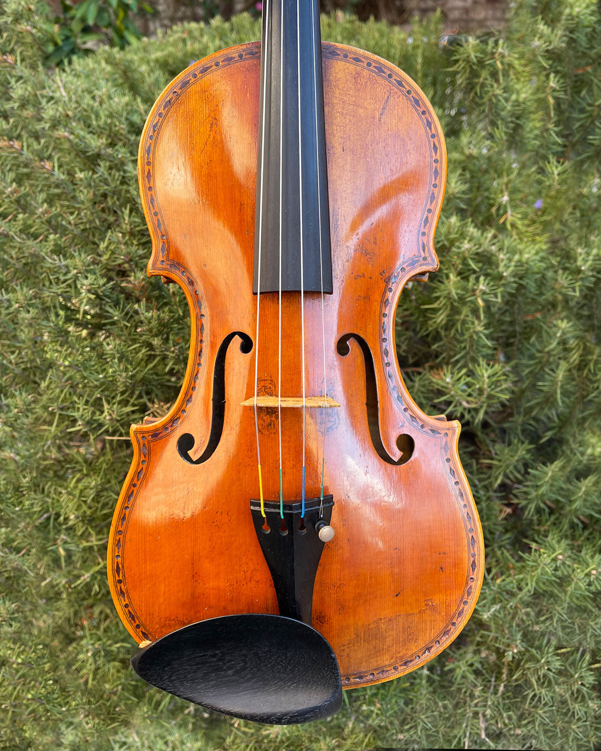 Michael Fischer inlaid violin, 2000, copy of Nicholaus Gagliano, Los Angeles, USA