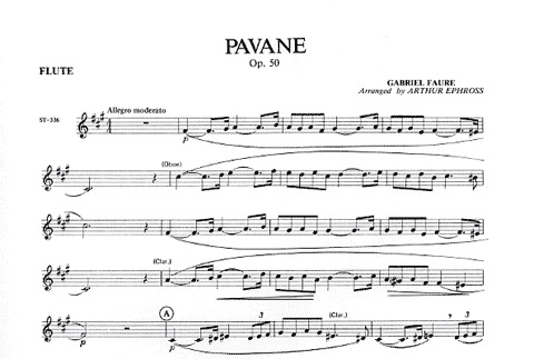 Faure, Gabriel: Pavane (flute & piano)(violin & piano)