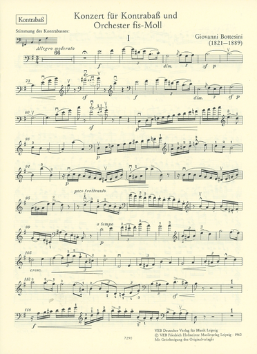 Bottesini, Giovanni (Hermann): Concerto in f-sharp minor (bass & piano)