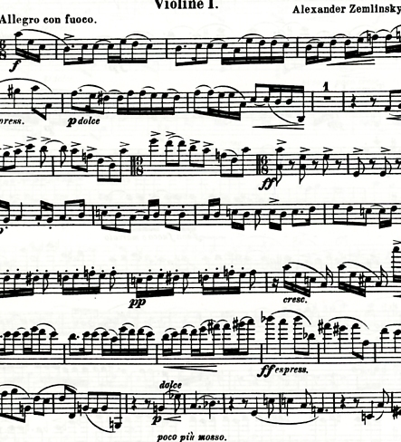 Zemlinsky, Alexander: String Quartet No.1 in A Op.4 (set of parts)