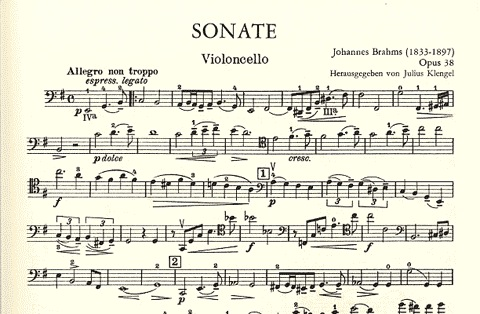 Brahms, Johannes (Klengel): Sonata No.1 Op.38 in E minor (cello & piano)