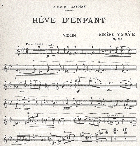 Ysaye, Eugene: Reve d'Enfant Op.14 (violin & piano)