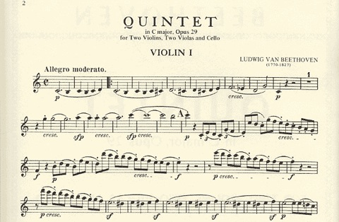 Beethoven, L.van: String Quintet Op.29 (2 violins, 2 violas, cello)