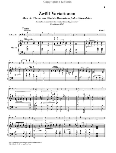 Beethoven, L.van (Geringas/Dufner, ed.): Variations, urtext (cello and piano)