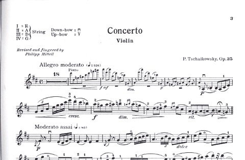 Tchaikovsky, Pyotr (Mittel): Concerto in D Major, Op.35 (violin & piano)