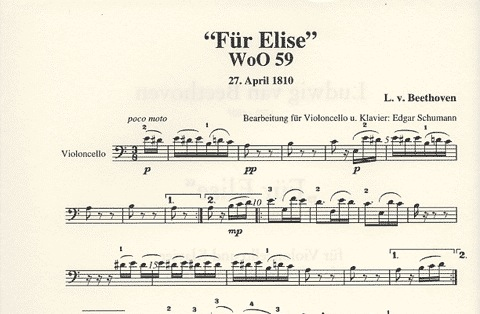 Beethoven: Fur Elise (Cello & Piano)