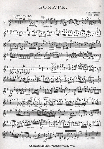 David;The High School of the Violin 18th Century Sonatas Bk.3 (violin & piano)