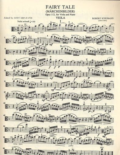 Schumann, Robert (Leonard Davis, ed): Fairy Tales-Marchenbilder, Op. 223 (viola & piano)