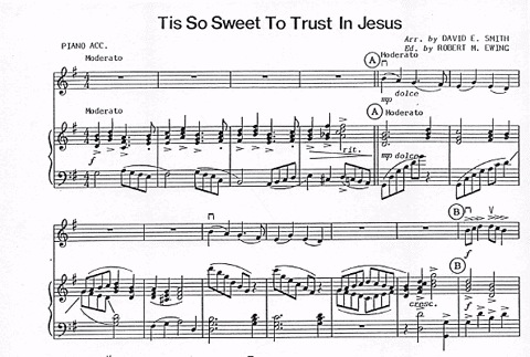 Smith, D.E.: Tis So Sweet to Trust In Jesus (Viola & Piano)
