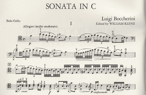 Boccherini, Luigi:(Klenz)Two Sonatas for cello & keyboard (cello II ad lib.) Galaxy Music