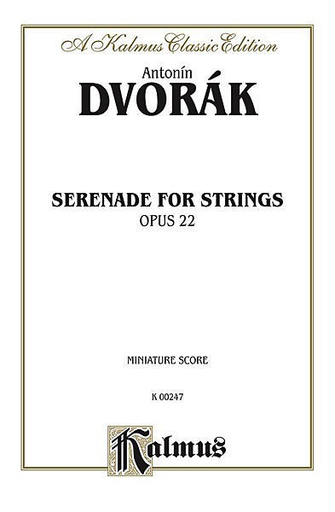 Dvorak: (study score) Serenade for Strings, Op.22 (string orchestra) Kalmus