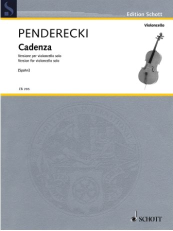 Pendrecki: Cadenza (cello solo) SCHOTT