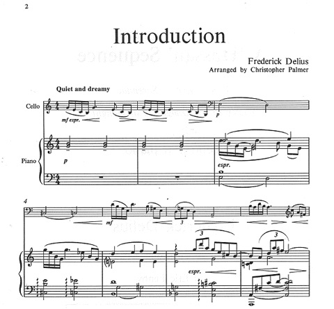 Delius, Frederick: Hassan Sequence (cello & piano)