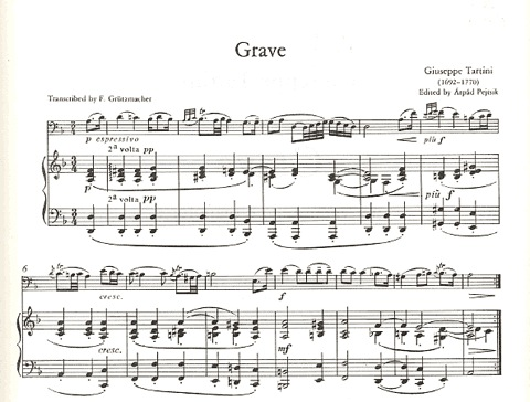 Tartini, Giuseppe: Grave (cello & piano)