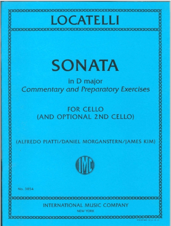 Locatelli (Morganstern): Sonata in D major: Commentary and Preparatory Exercises For Cello (and optional 2nd cello) (two cellos) IMC