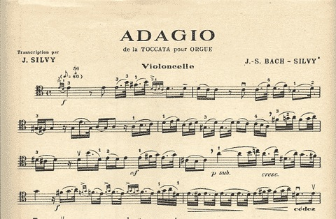 Bach (Silvy): Adagio in A minor - TRANSCRIBED (cello & piano/organ)