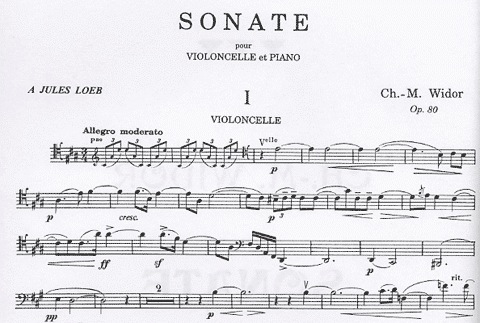 Widor, Charles Marie: Sonate (cello & piano)