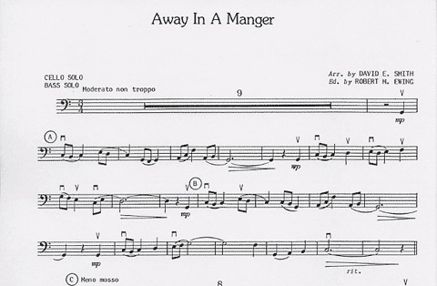 Smith, D.E.: Away in a Manger (Cello & Piano)