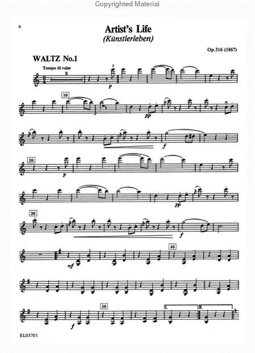 Strauss, J. (Paradise): The Best of Johann Strauss, Jr. Waltzes (violin 1)