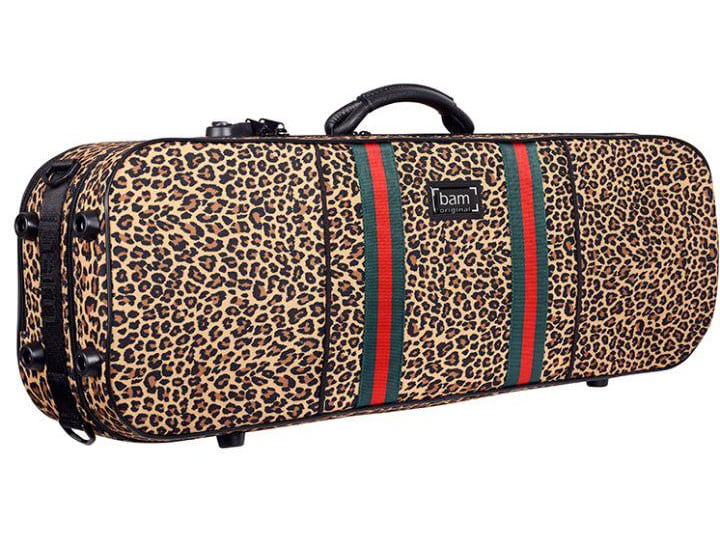 BAM Leo Stylus oblong violin case, leopard print