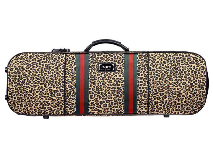 BAM Leo Stylus oblong violin case, leopard print