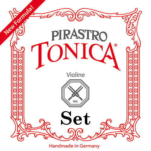 Pirastro TONICA violin string set, medium, steel ball-end E & silver D,