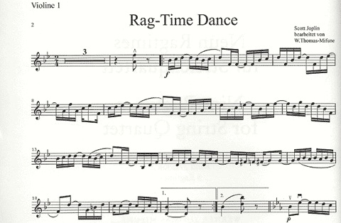 Thomas-Mifune: 9 Ragtimes for String Quartet Vol.2