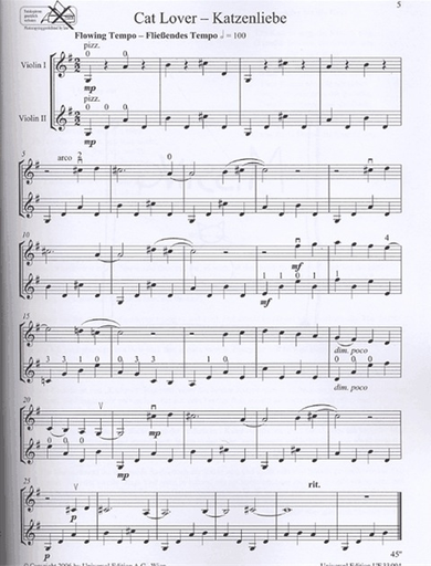 Igudesman, Aleksey: The Catscratchbook (2 violins & CD) Universal Edition