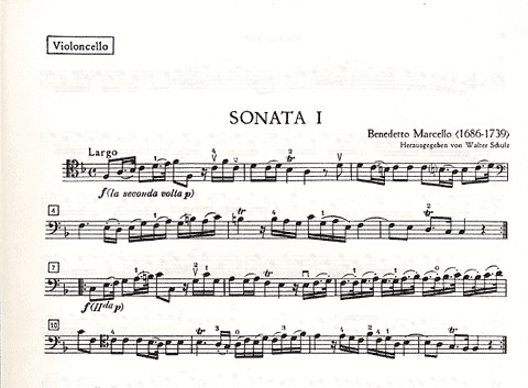 Marcello, B.: Sonata Op.2 No.1 in F (cello & piano)