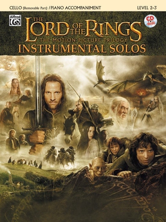Lord of the Rings Instrumental Solos (Cello, CD, Piano) Alfred