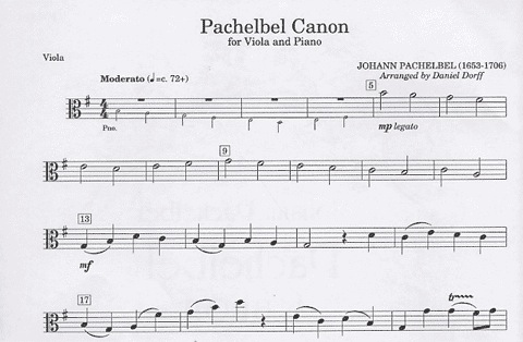 Pachelbel, J.P. (Dorff): Canon for Viola and Piano