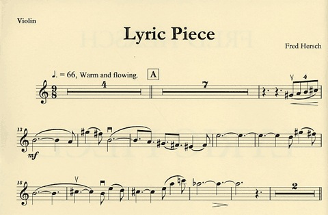 Hersch, Fred: Lyric Piece (piano, violin, cello)