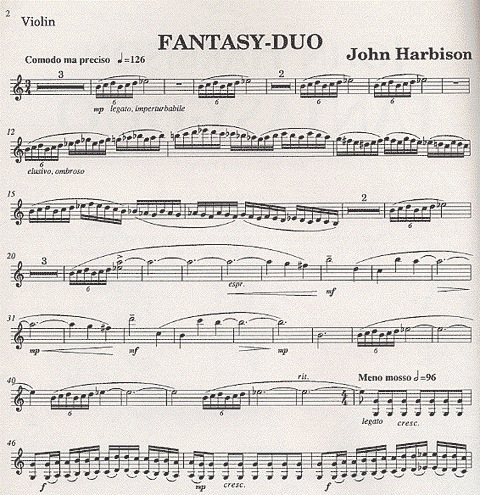 Harbison, John: Fantasy Duo (violin & piano)