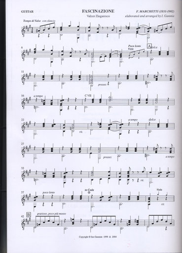 Marchetti, Filippo (Gammie): Fascination (viola or violin & guitar or piano)