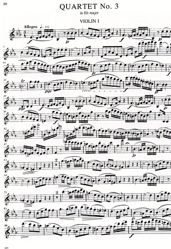 Arriaga, Juan: Three Quartets for string quartet (2 violins, viola, cello). Parts.
