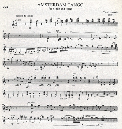 Loevendie, Theo: Amsterdam Tango (violin & piano)