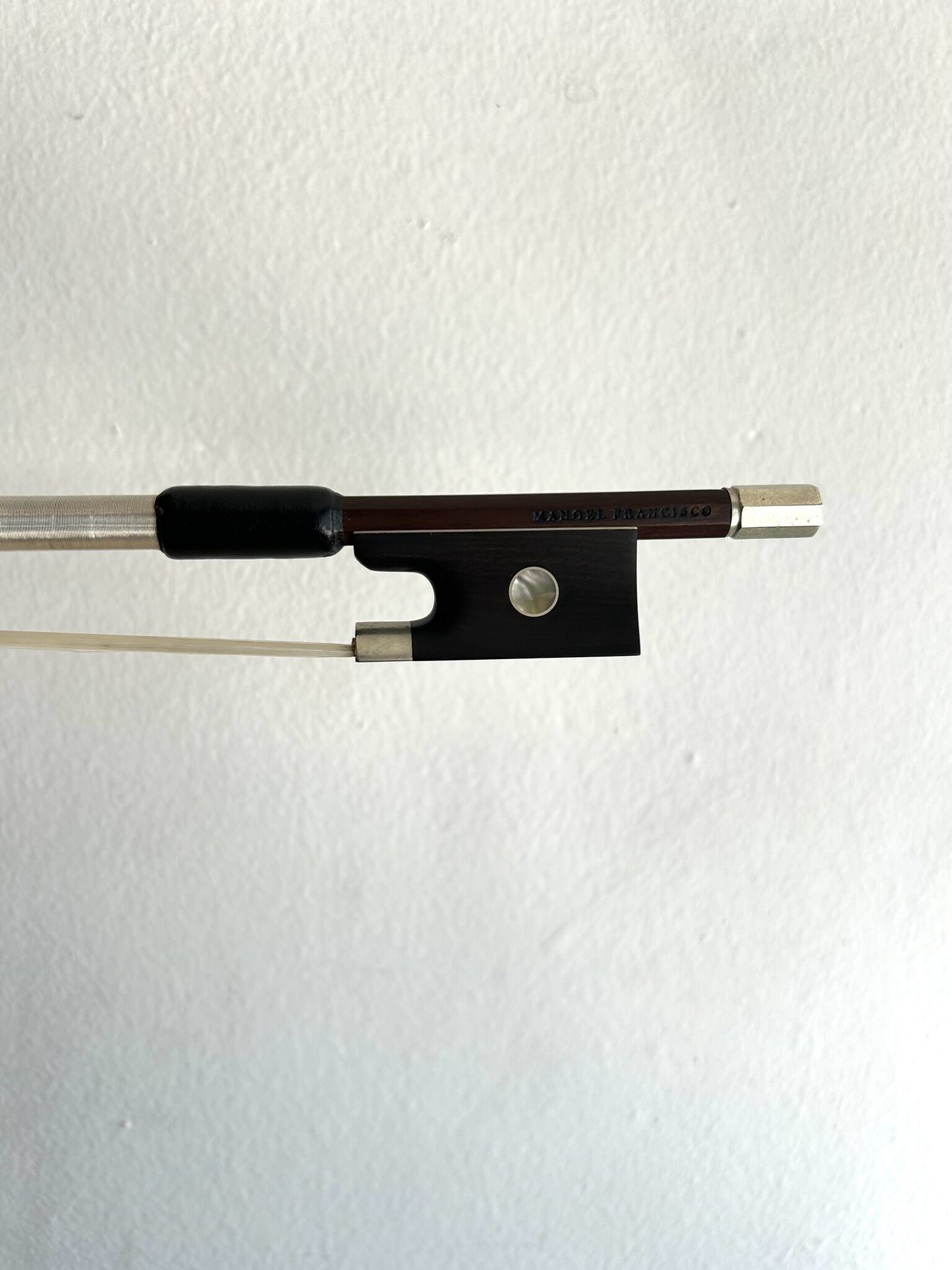 MANOEL FRANCISCO (IPE) nickel half-mounted violin bow, Brazil