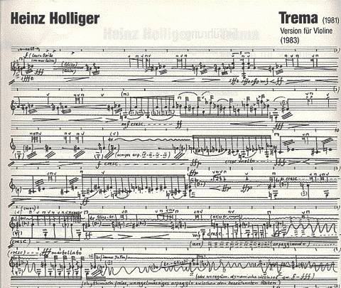 Holliger, Heinz: Trema (violin)