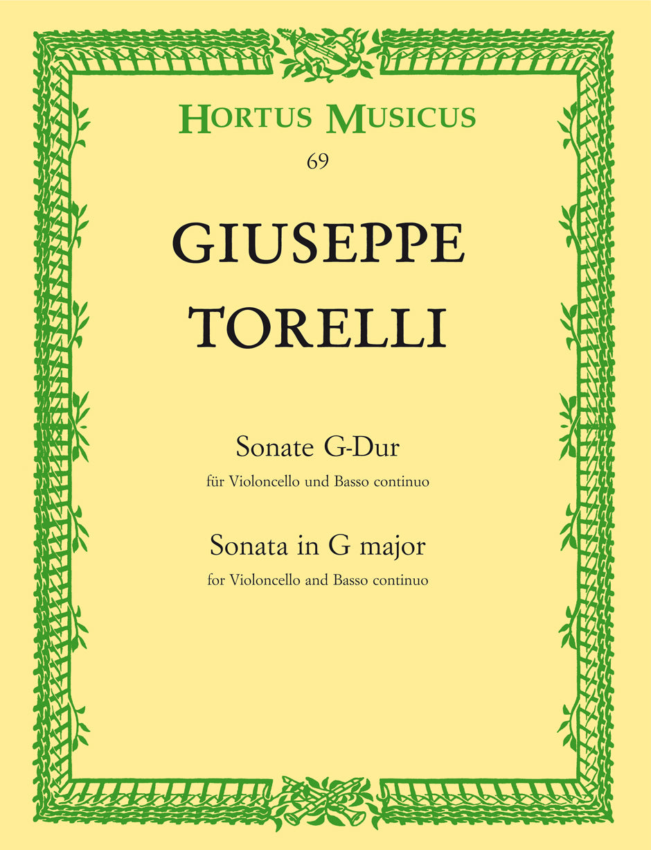 Torelli, Giuseppe (Giegling): Sonata in G major (cello & piano) Barenreiter
