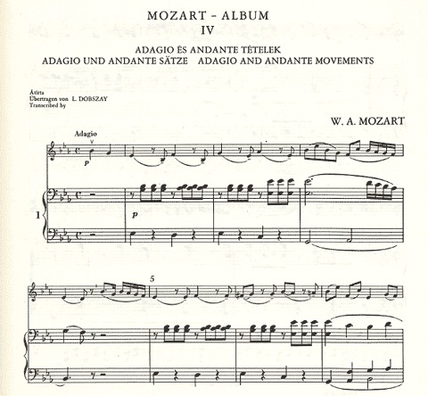 Mozart, W.A. (Dobszay): Album Adagio & Andante Movements (violin & piano)