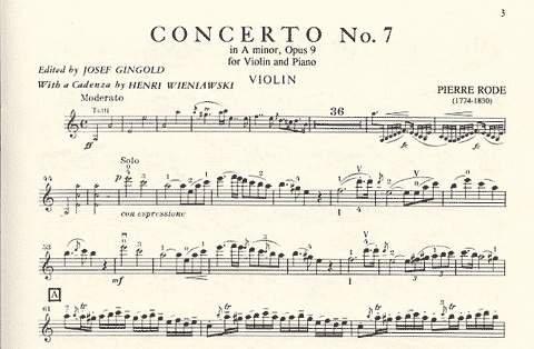 Rode, P. (Gingold): Violin Concerto No.7 Op.9 in a minor (violin & piano)