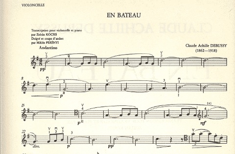 Debussy, Claude: En Bateau (Cello & Piano)